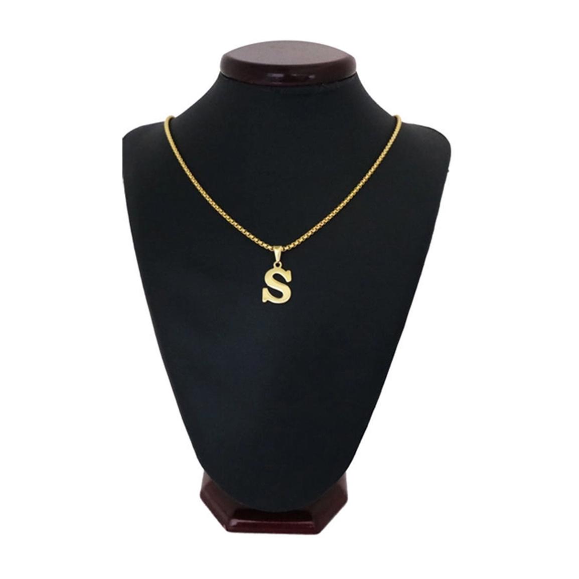 گردنبند مردانه طرح حرف S کد h05