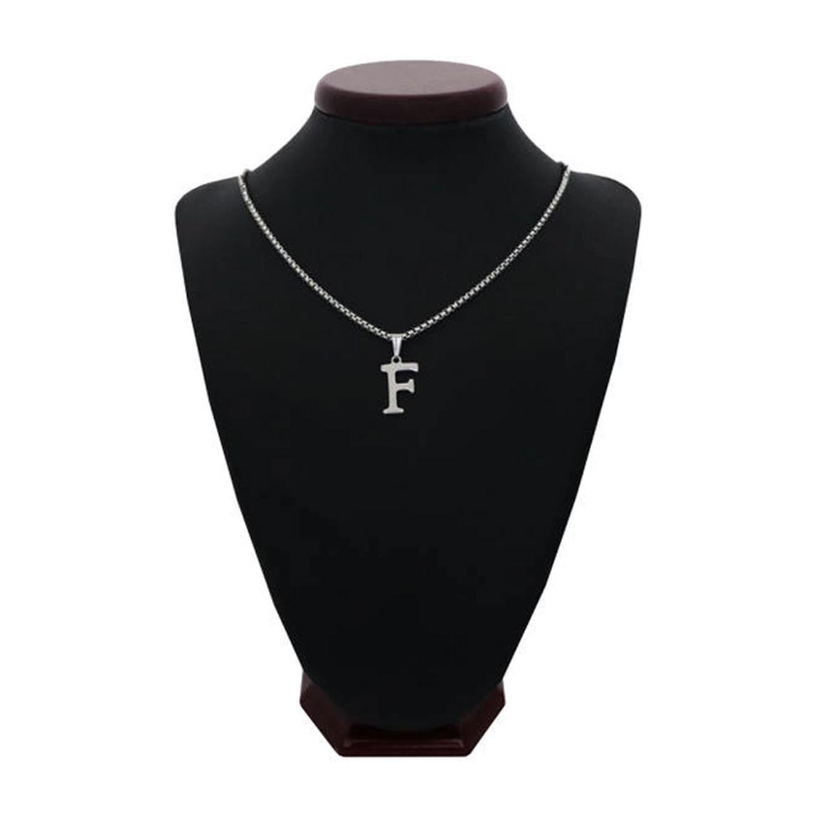 گردنبند مردانه طرح حرف F کد h01