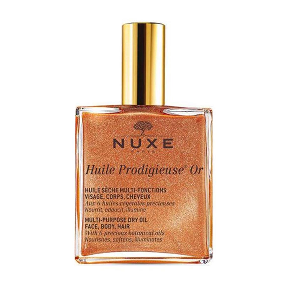 روغن مو و بدن شاین دار مدل Huile Prodigieuse Or حجم 100 میلی لیتر