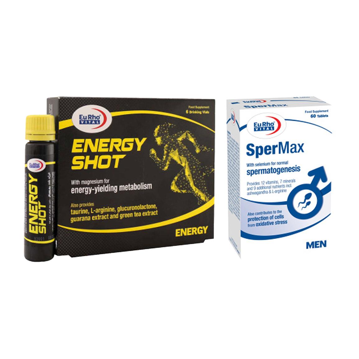 پک 2 عددی قرص Spermex و ویال خوراکی مدل Energy Shot