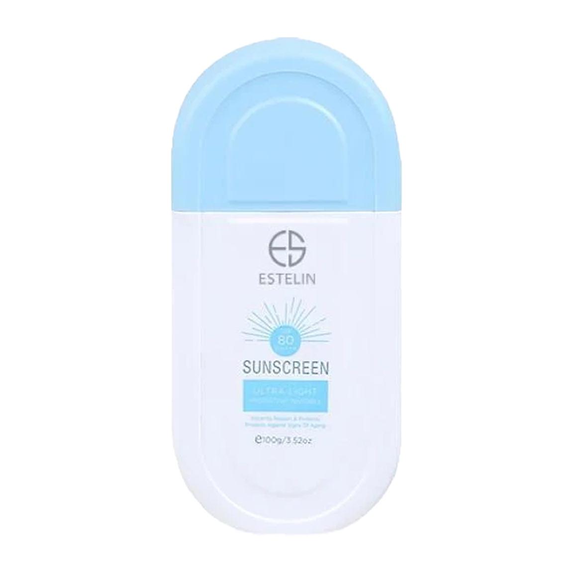 کرم ضد آفتاب بیرنگ دارای 80 SPF مناسب انواع پوست حجم 100 میلی لیتر