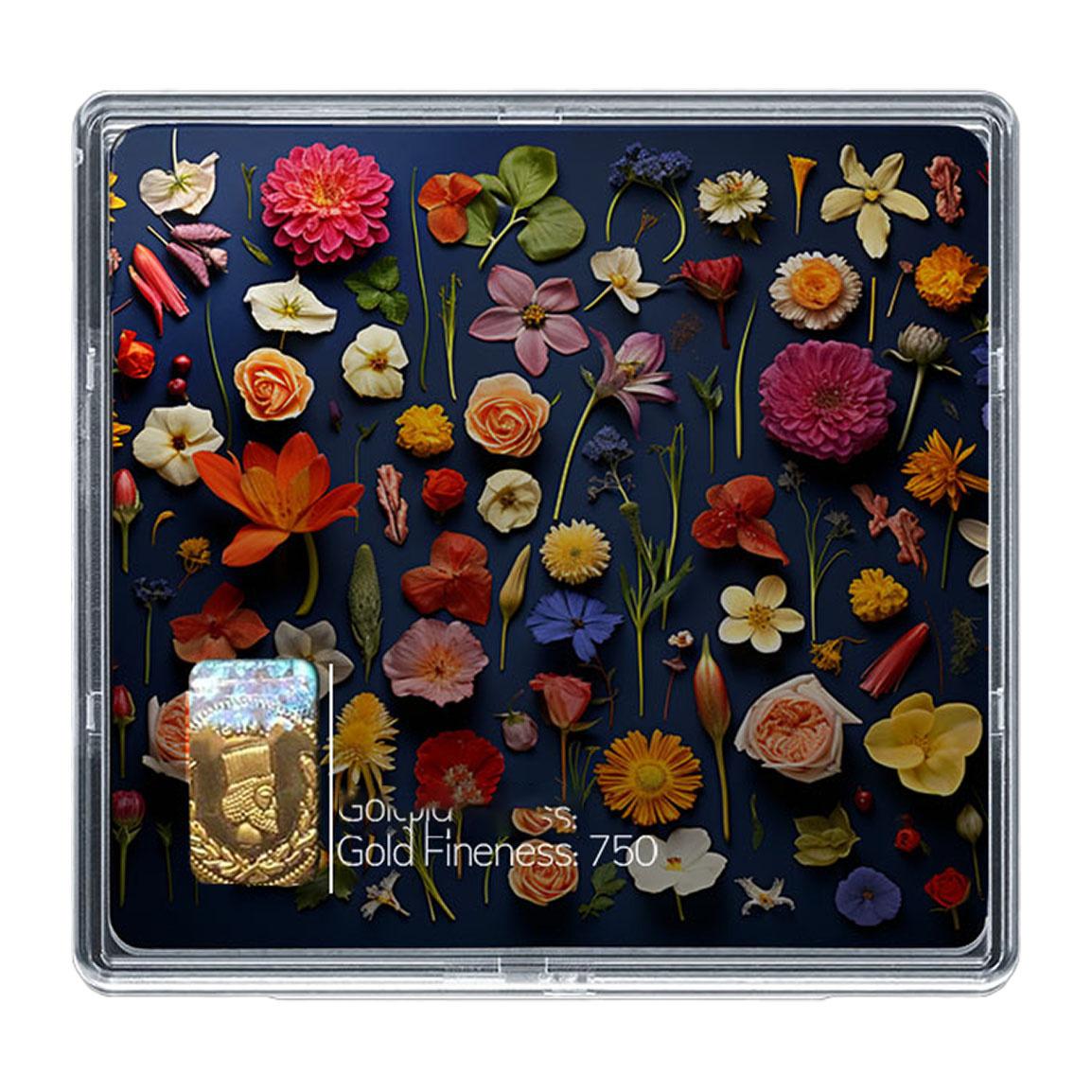 شمش طلا 18 عیار مدل گل کد SG10478