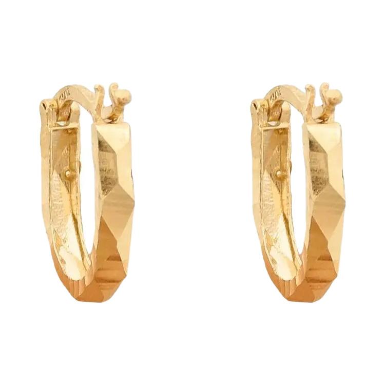گوشواره طلا 18 عیار مدل حلقه ای میلا