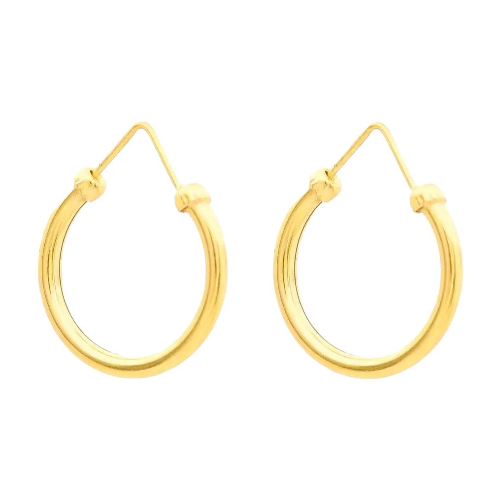 گوشواره طلا 18 عیار مدل حلقه ای لونا