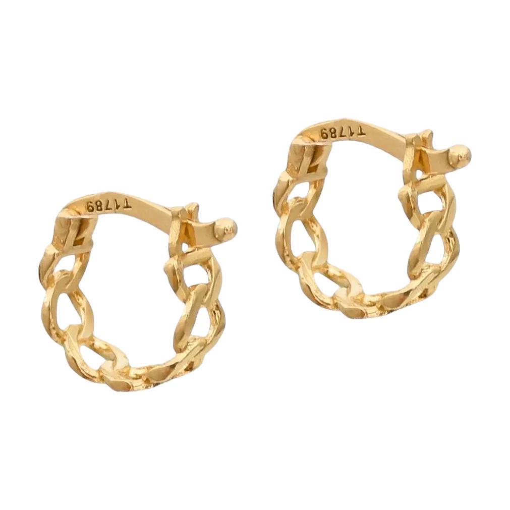 گوشواره طلا 18 عیار مدل حلقه ای کارتیر