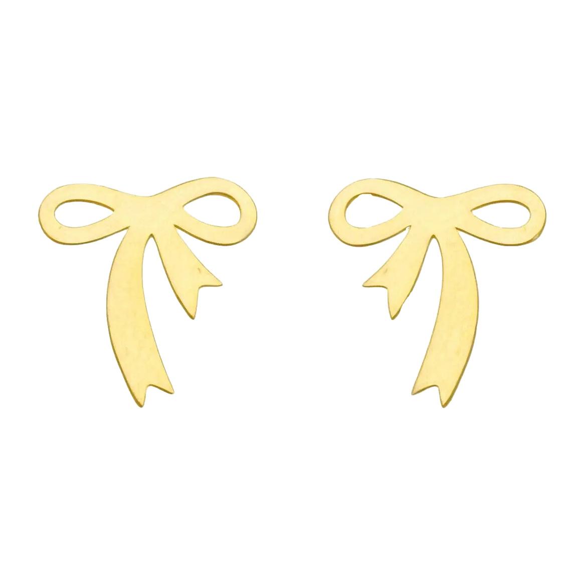 گوشواره طلا 18 عیار مدل  پاپیونی