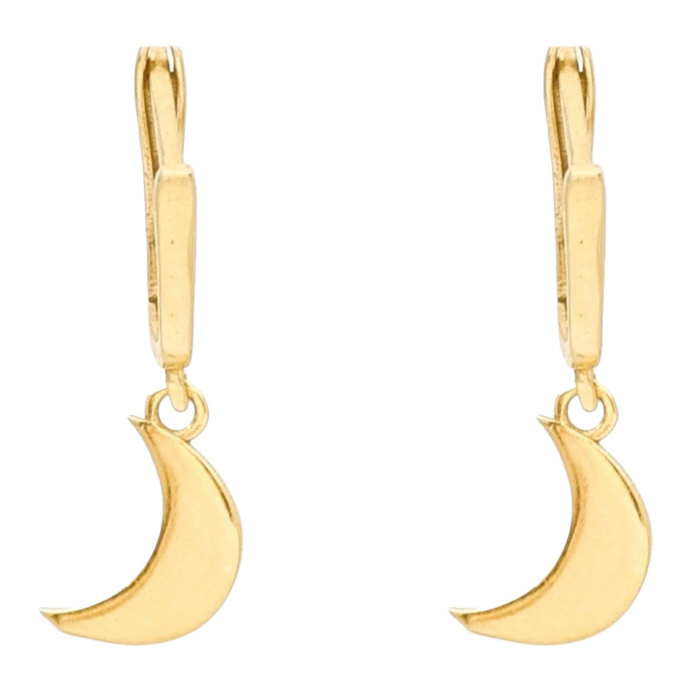 گوشواره طلا 18 عیار مدل ماه x