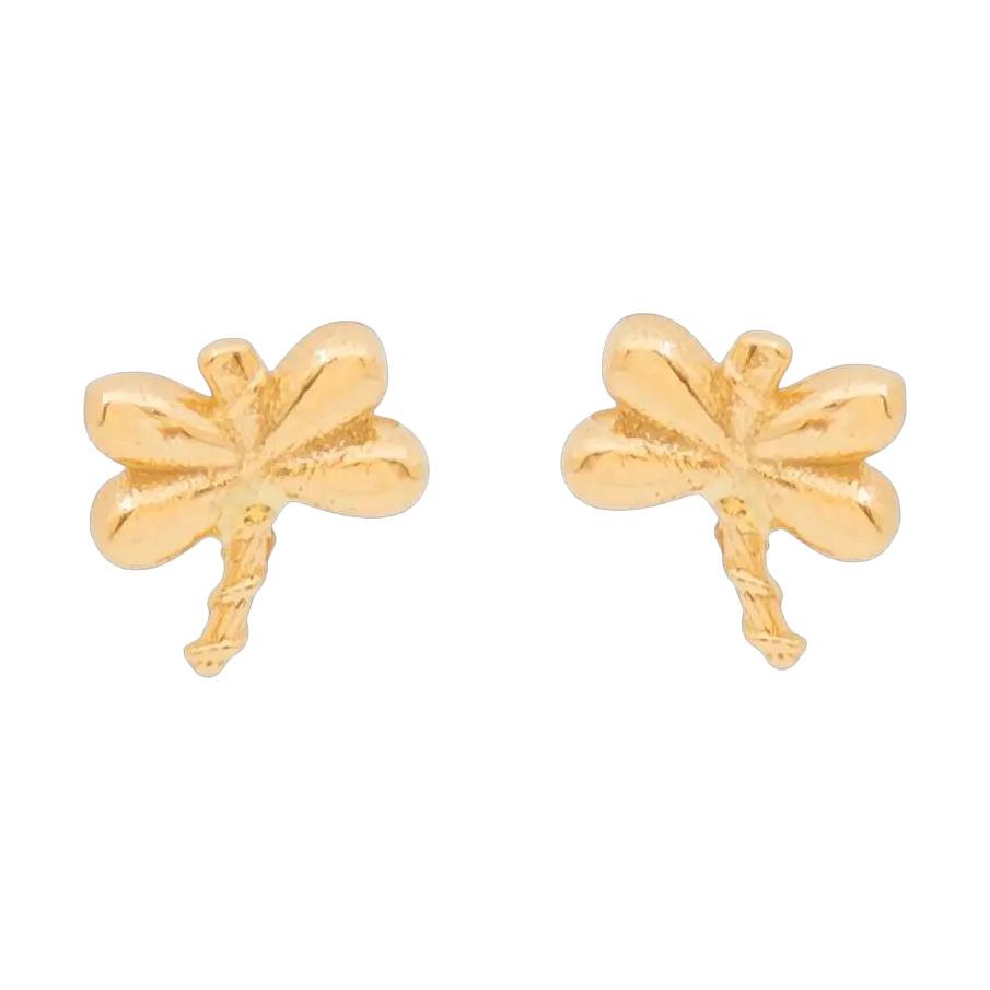 گوشواره طلا 18 عیار مدل سنجاقک
