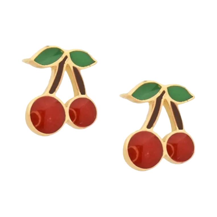 گوشواره طلا 18 عیار مدل گیلاس