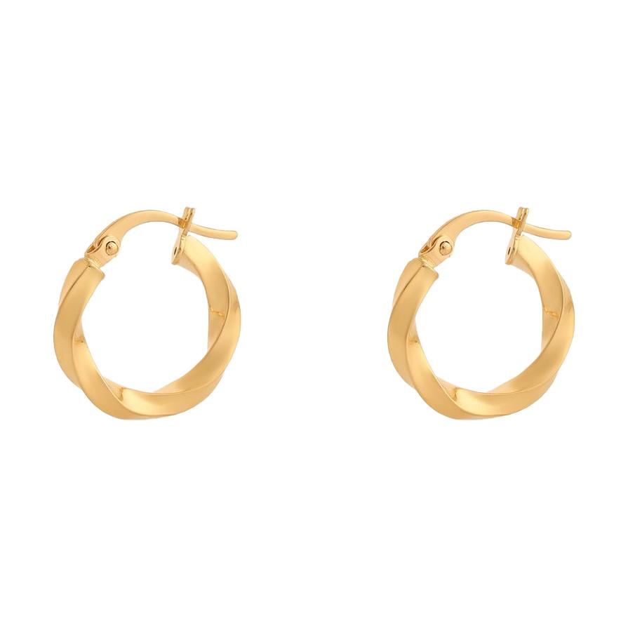 گوشواره طلا 18عیار مدل حلقه ای