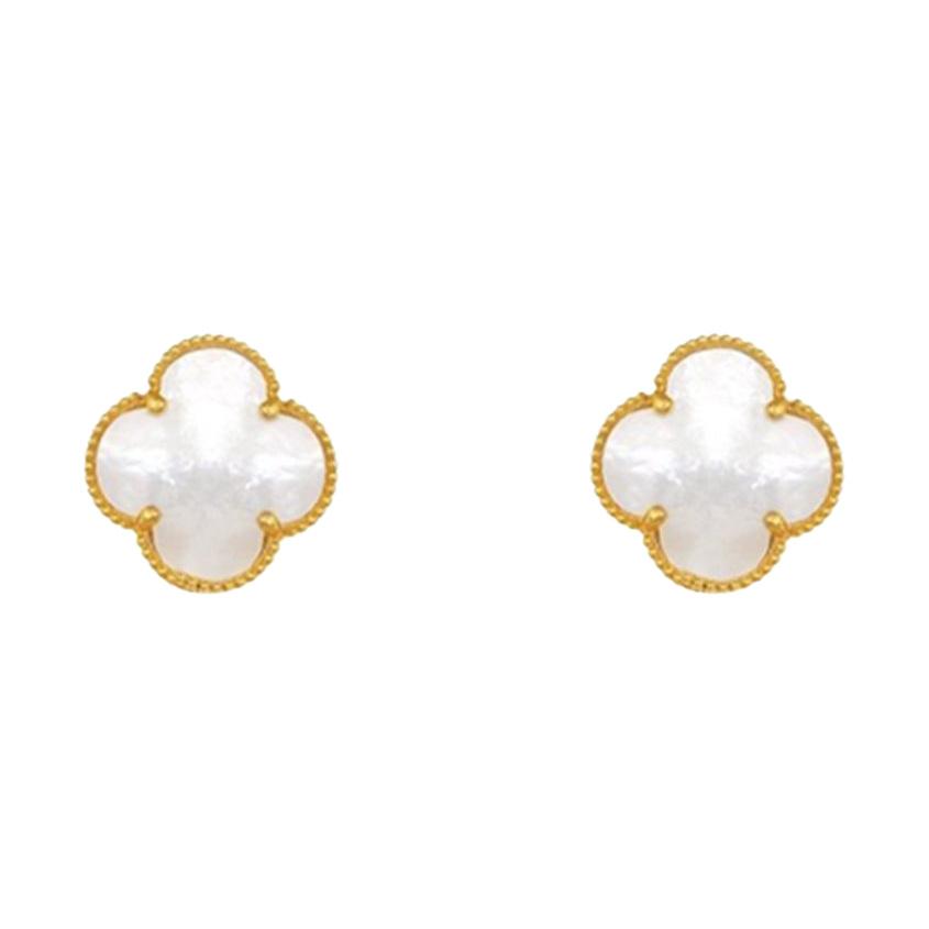 گوشواره طلا 18عیار مدل ون کلیف1