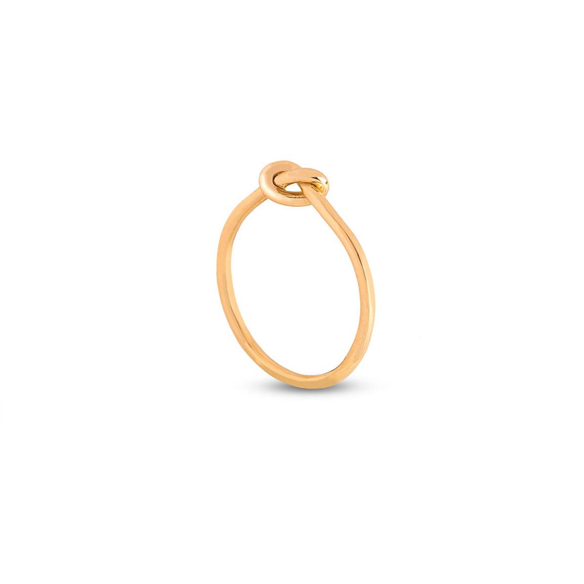 انگشتر طلا 18 عیار زنانه مدل گره کوچک سایز 54 کد RM471