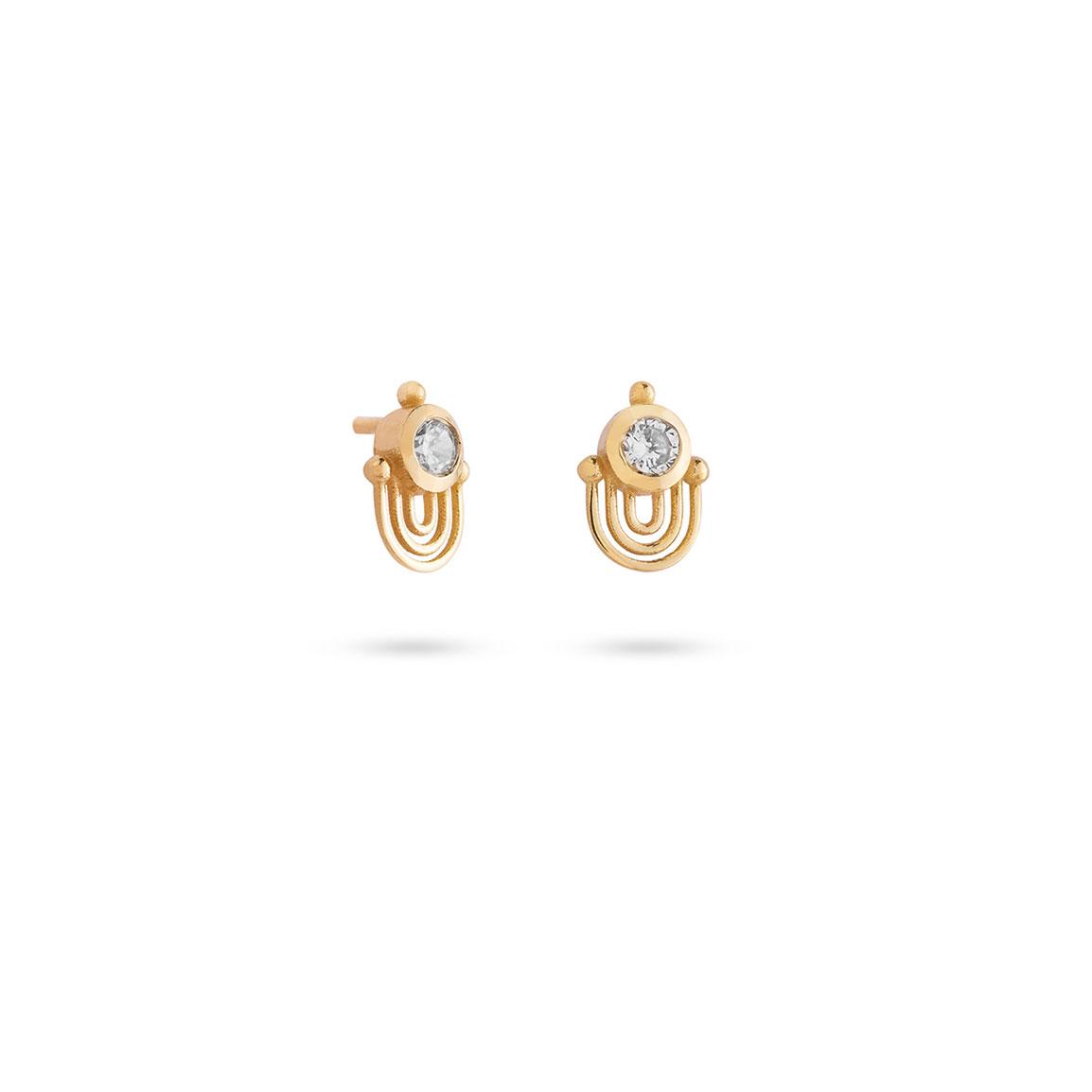گوشواره طلا 18 عیار زنانه مدل درنا کد EM457