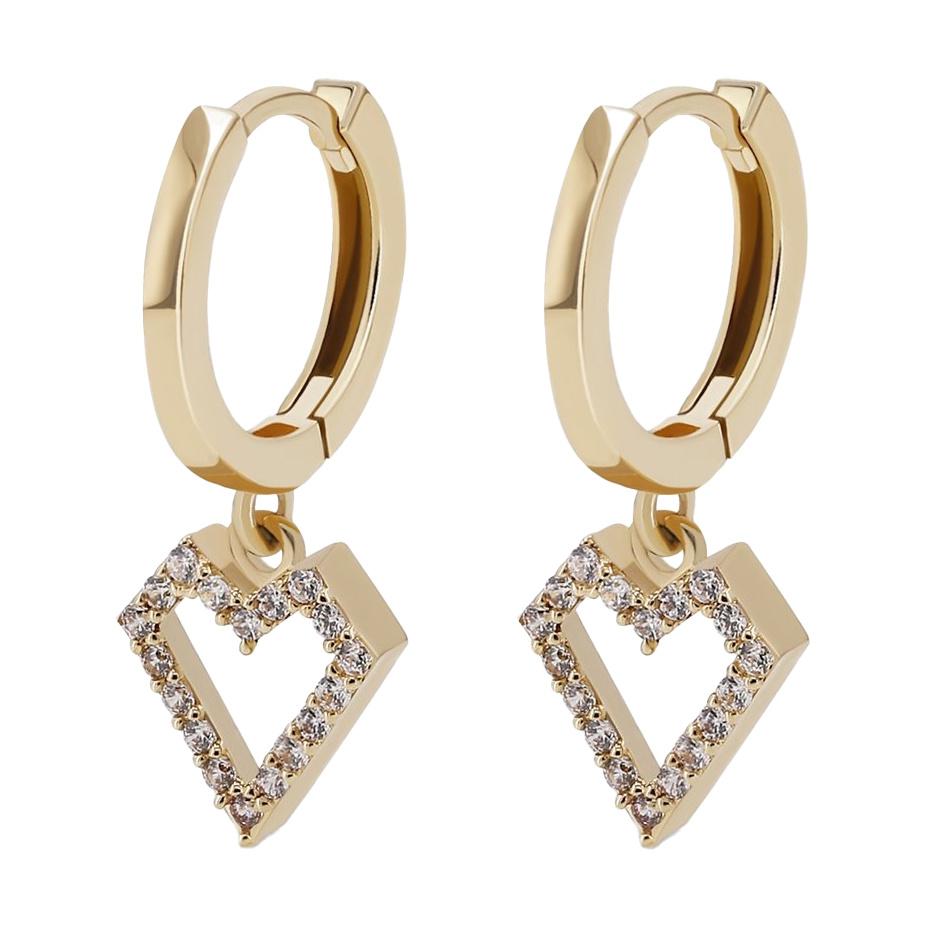 گوشواره طلا 18 عیار مدل کلیپسی لارا