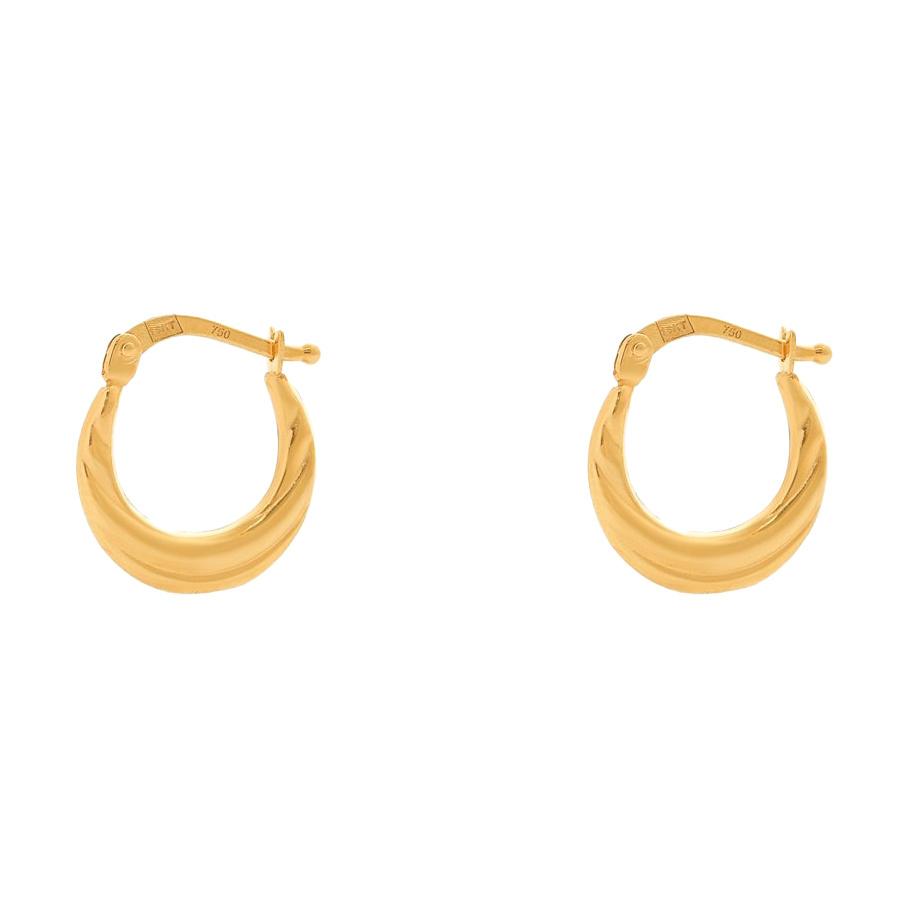 گوشواره طلا 18 عیار زنانه مدل حلقه ای 1