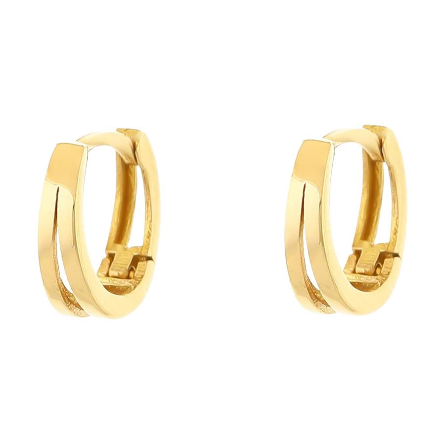 گوشواره طلا 18 عیار زنانه مدل حلقه ای