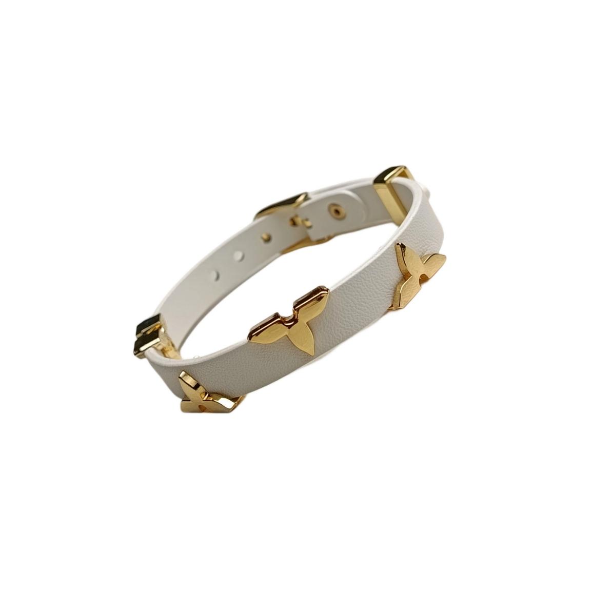 دستبند چرم مدل سیدخت سفید