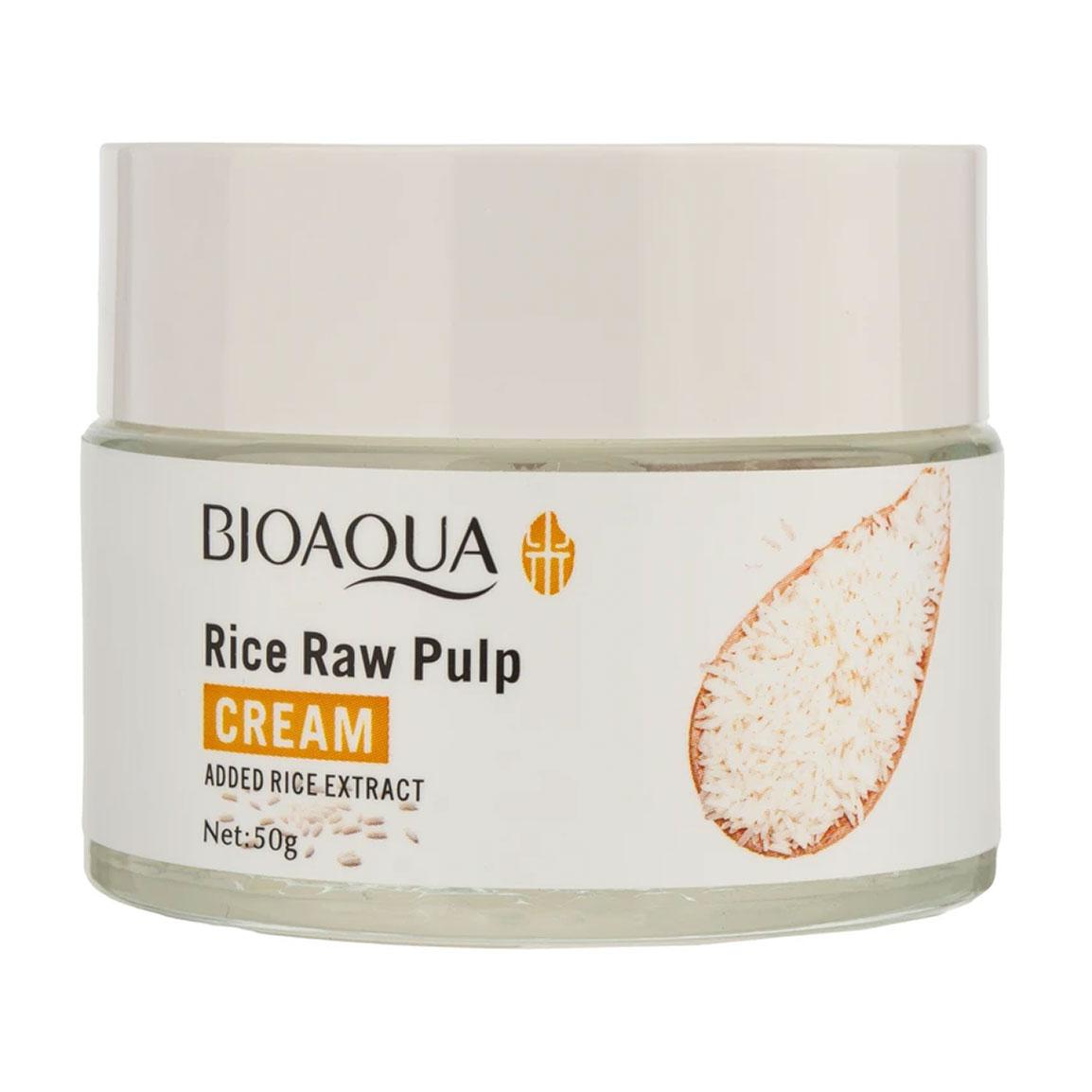 کرم مرطوب کننده صورت مدل Rice Raw مناسب برای انواع پوست وزن 50 گرم