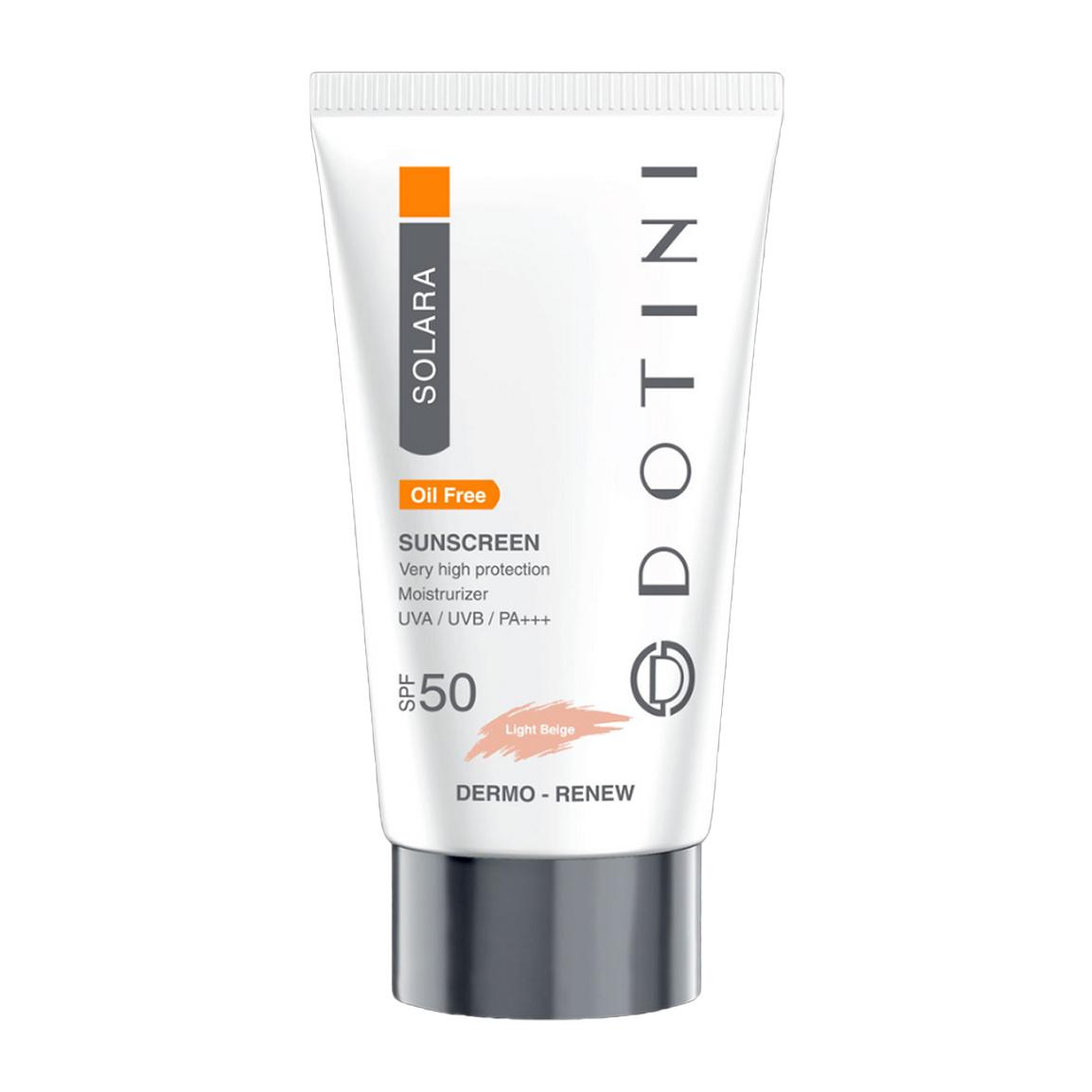 کرم ضد آفتاب رنگی بژ روشن با SPF 50 مناسب پوست چرب حجم 50 میلی لیتر