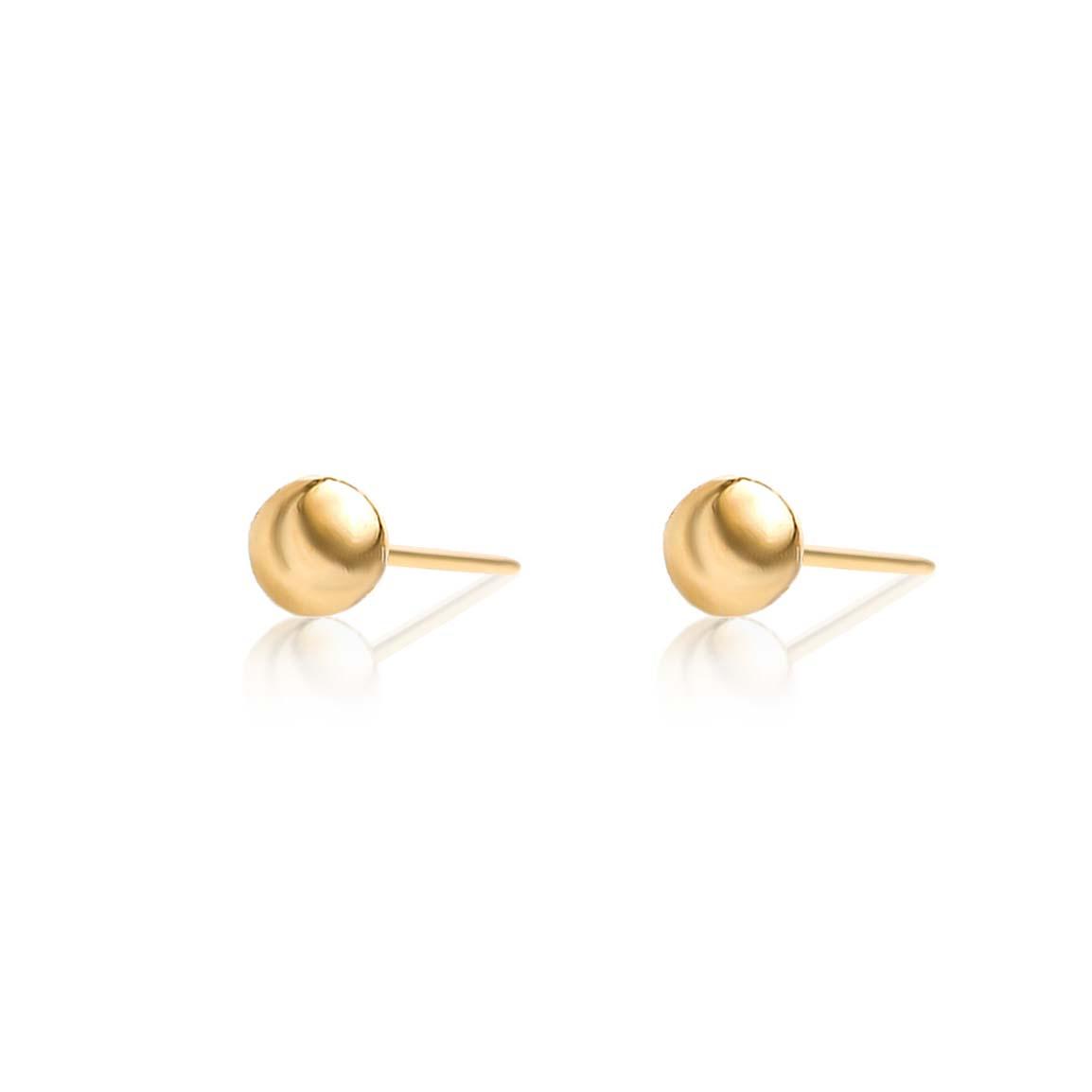 گوشواره طلا 18 عیار مدل گوی 6