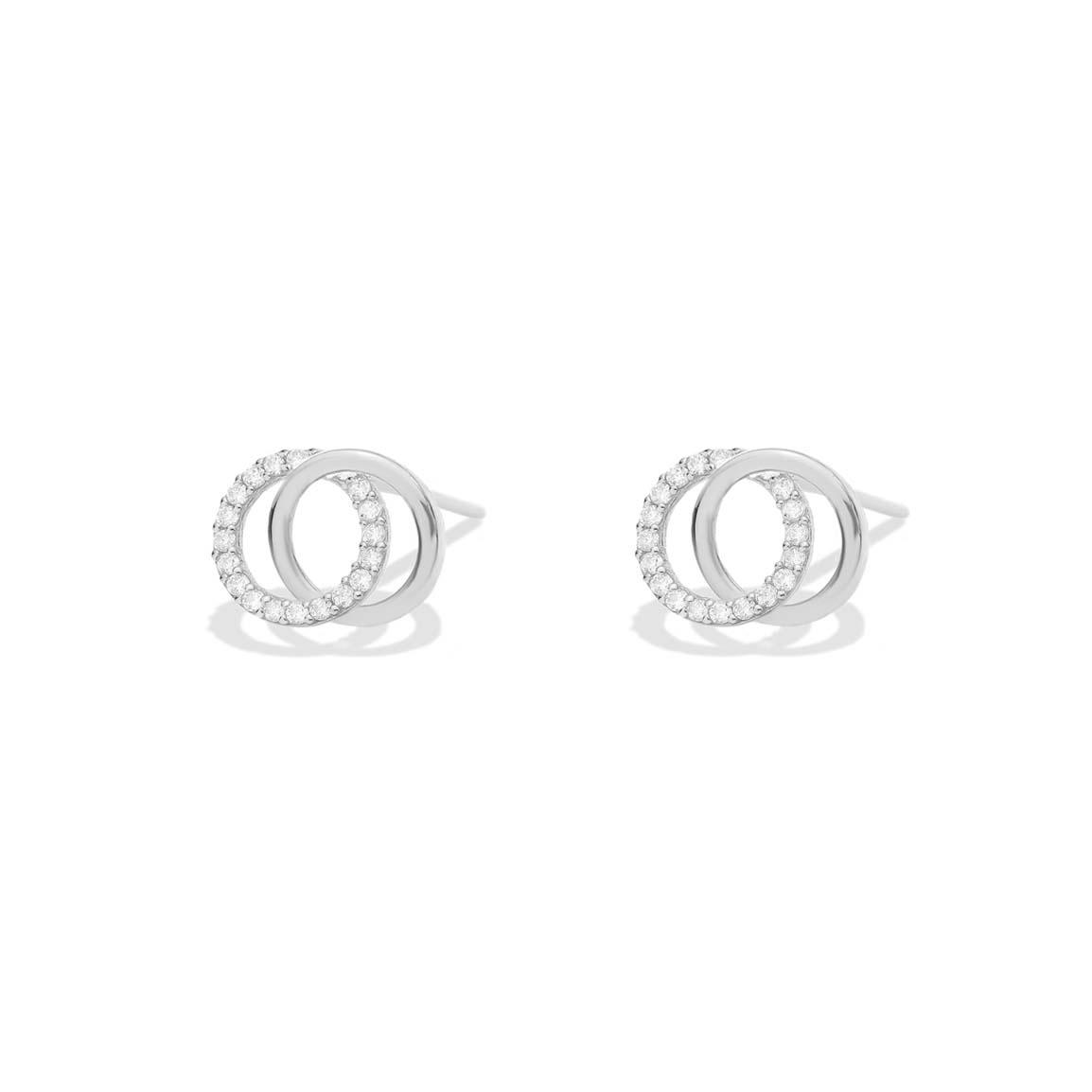 گوشواره طلا 18 عیار مدل آوا سفید
