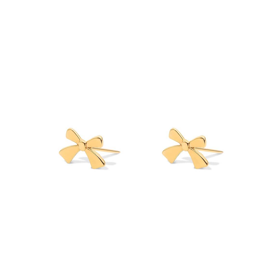گوشواره طلا 18 عیار مدل پاپیون مینی