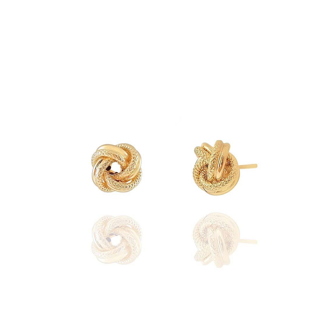 گوشواره طلا 18عیار مدل گره1