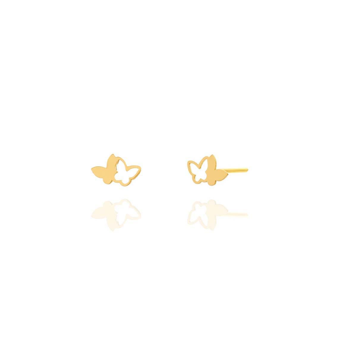 گوشواره طلا 18 عیار مدل پروانه