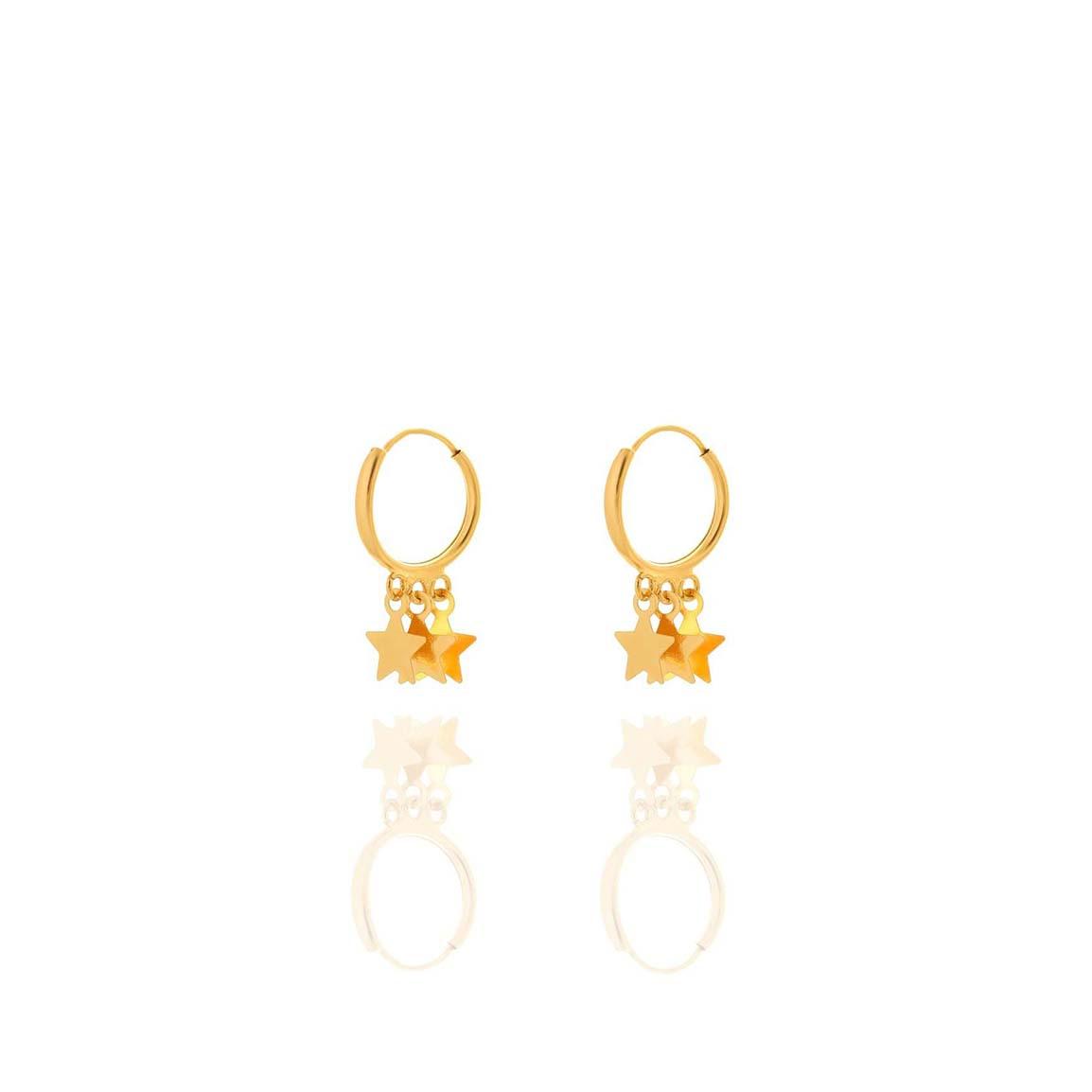 گوشواره طلا 18عیار مدل ستاره