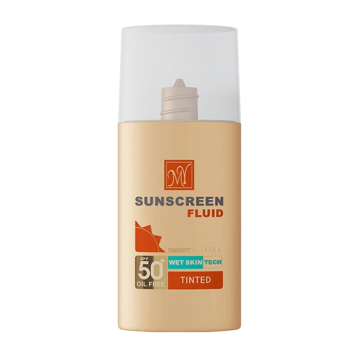ضد آفتاب فلوئید رنگی مدل Smart Defense با Spf50 حجم 50 میلی لیتر