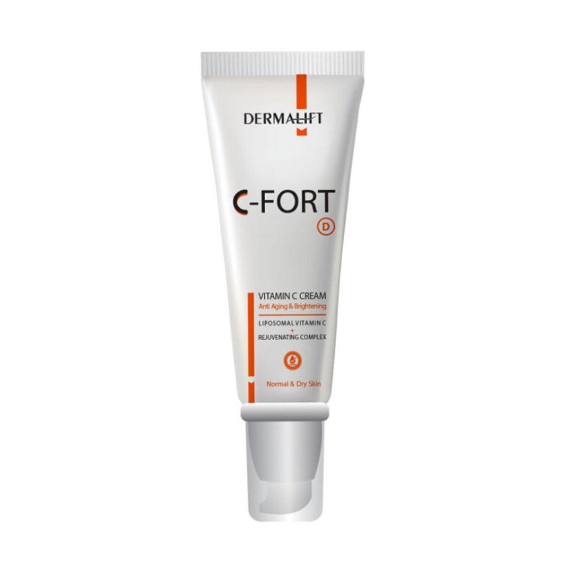 کرم صورت مدل C-Fort حاوی ویتامین C مناسب پوست خشک حجم 40 میلی لیتر