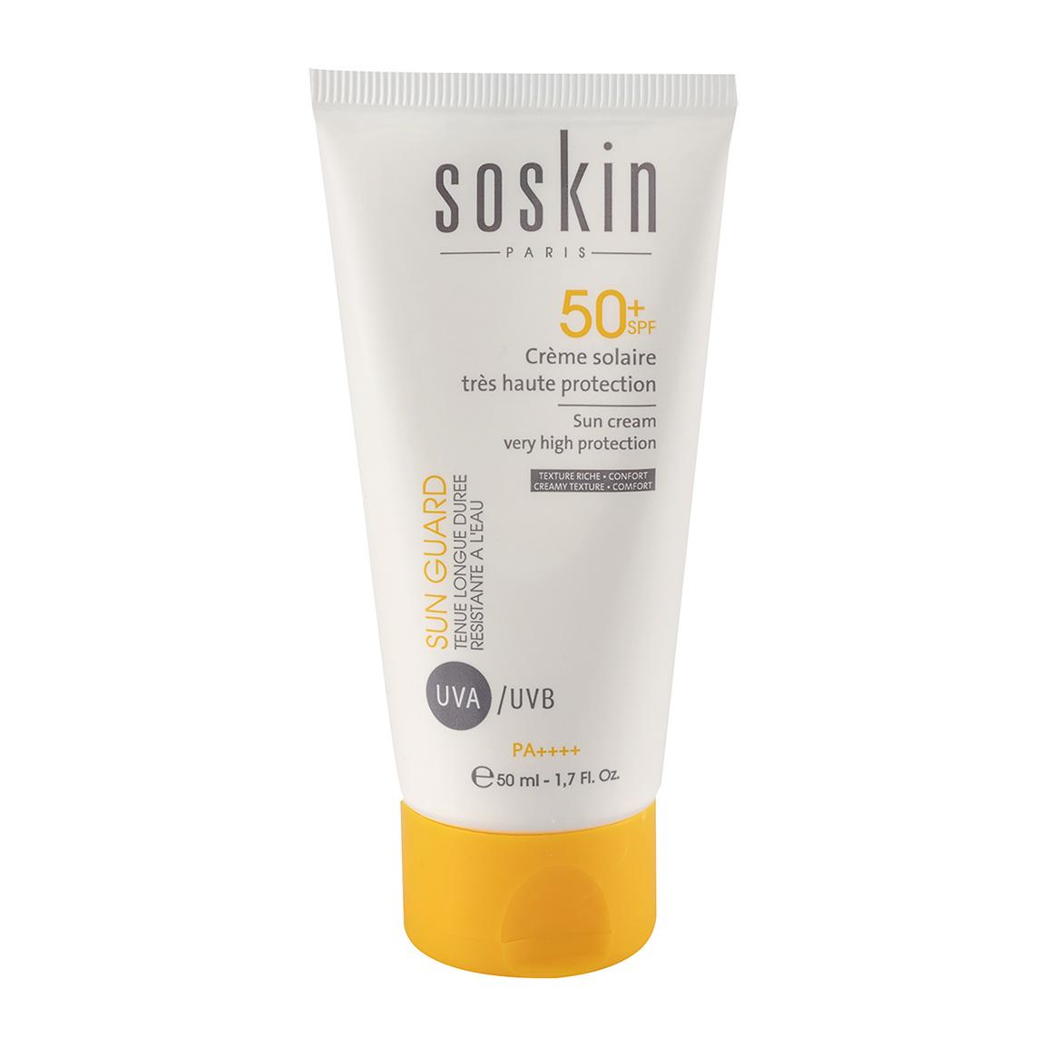 کرم ضدآفتاب بی رنگ با SPF50 مناسب پوست مختلط و چرب حجم 50 میلی لیتر