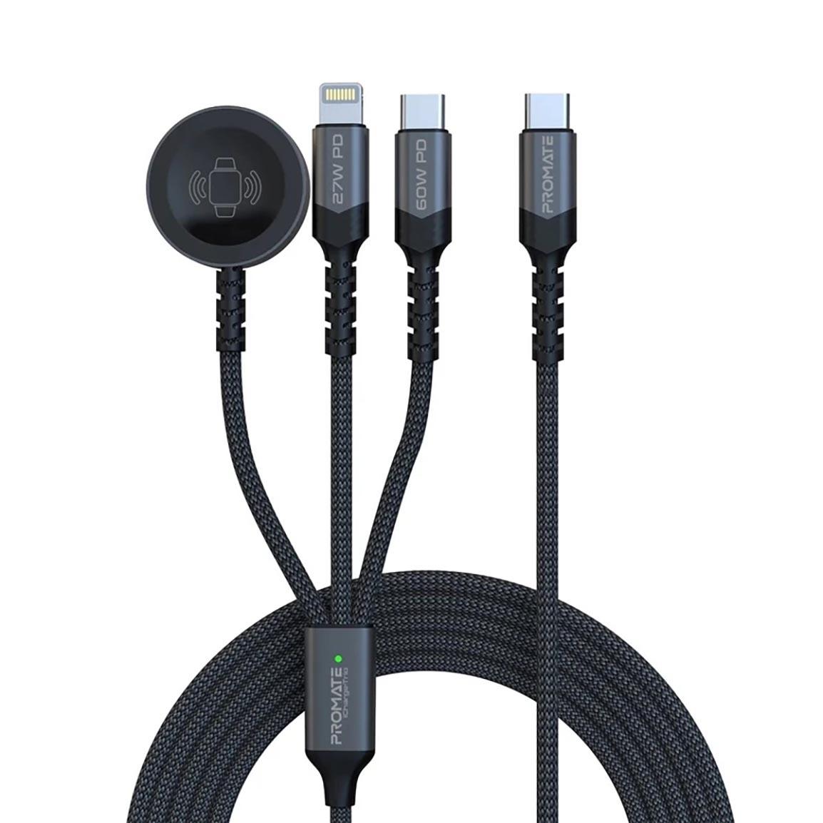 کابل شارژ USB-C به USB-C لایتنینگ مدل ICHARGE-TRIO