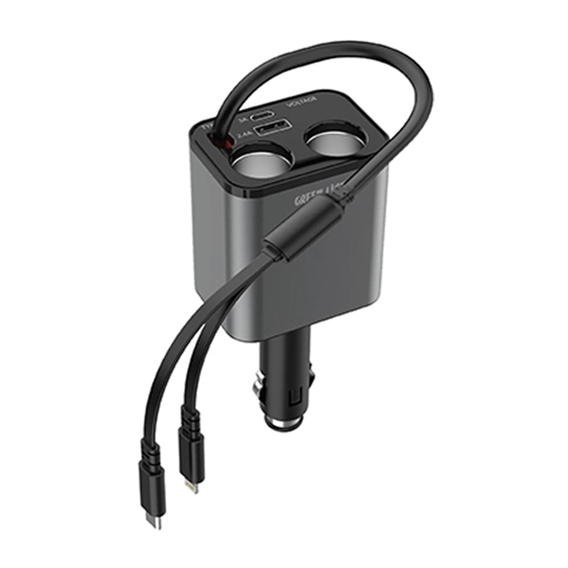 شارژر فندکی مدل MULTIPORT 90W GL-CC07