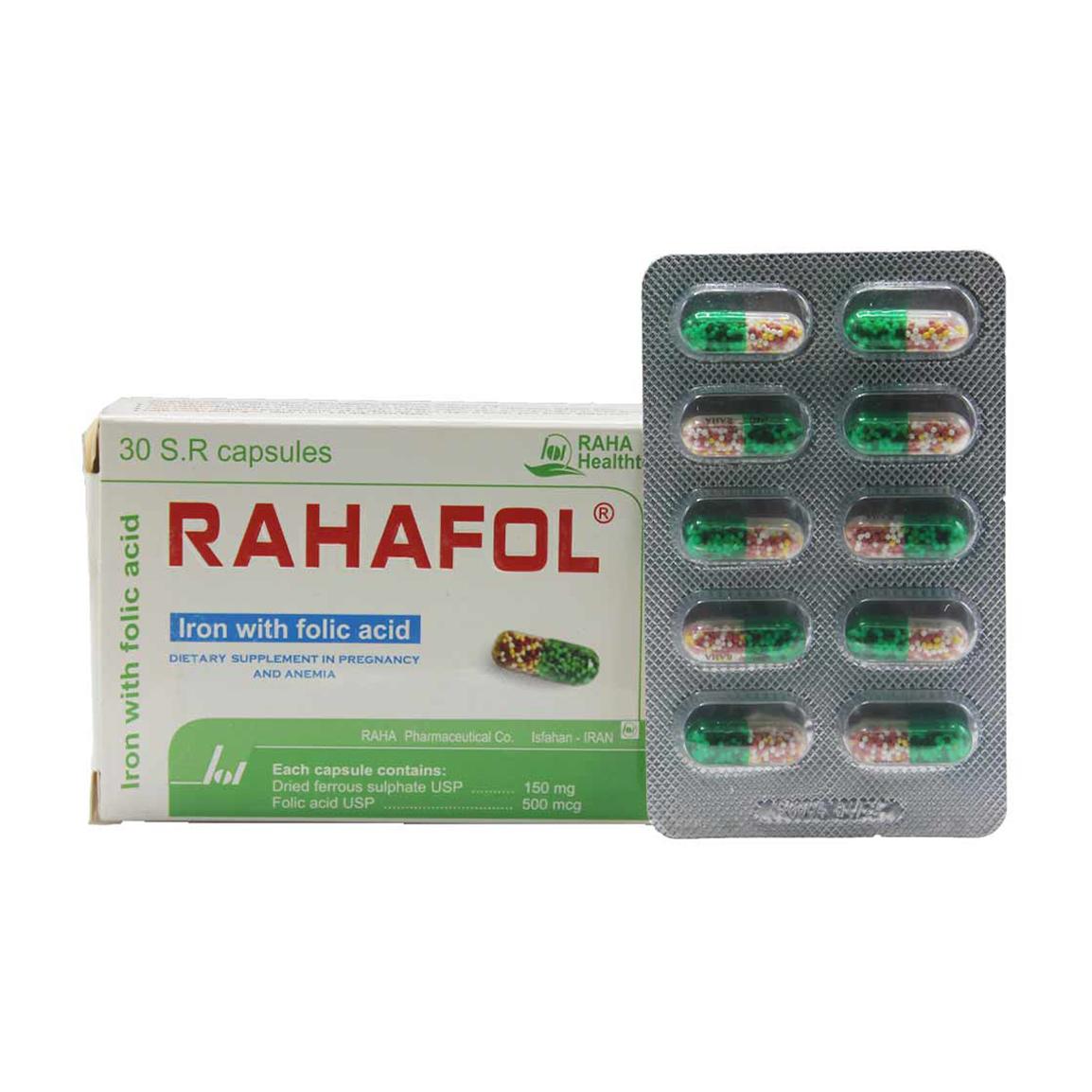 کپسول پیوسته رهش آهن 40 میلی گرم و فولیک اسید بسته 30 عددی