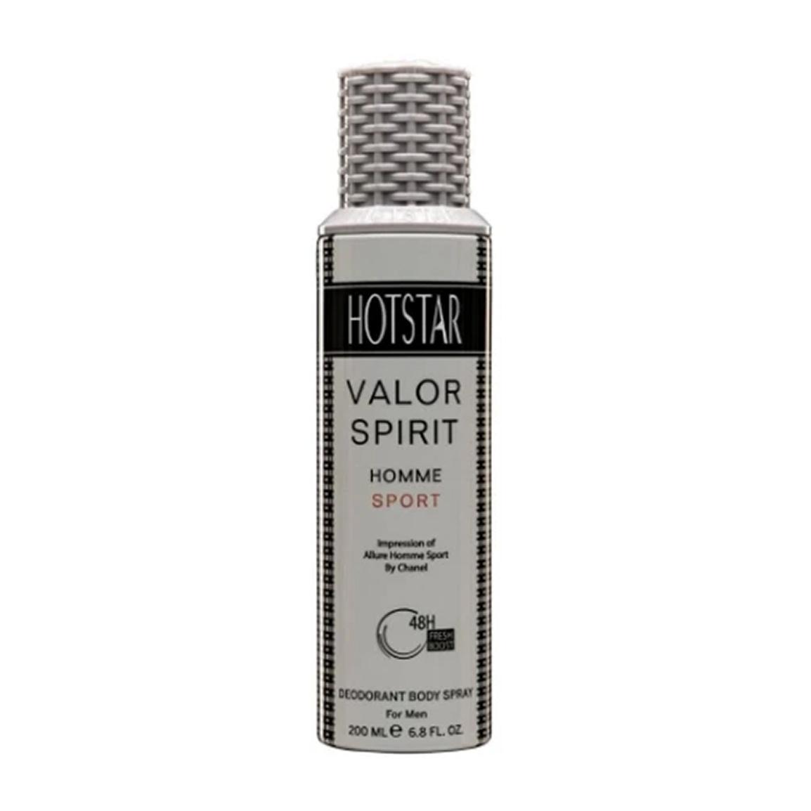 اسپری دئودورانت مردانه مدل Valor Spirit حجم 200 میلی لیتر