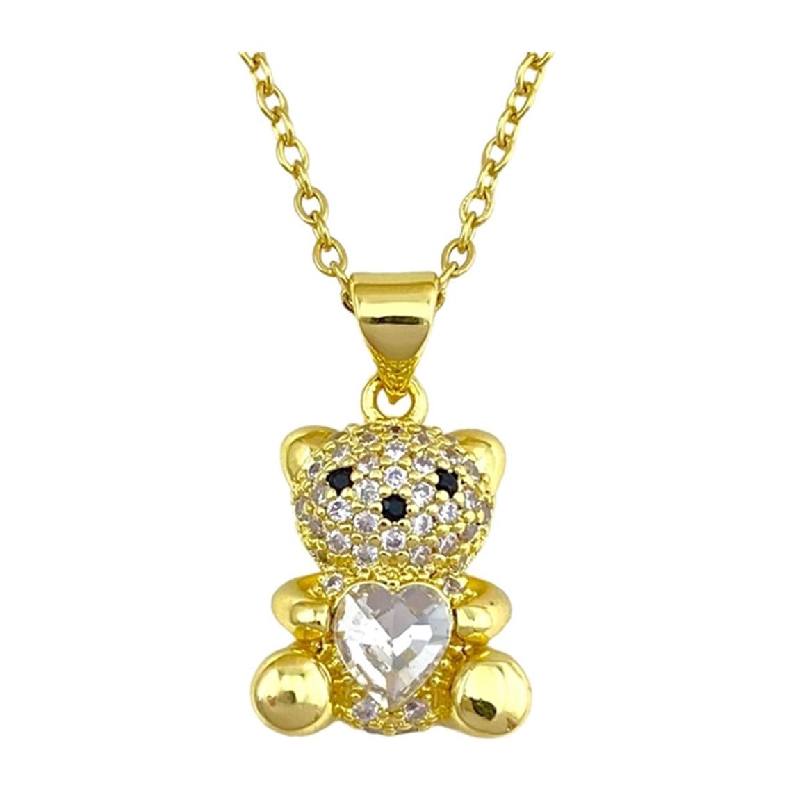 گردنبند زنانه مدل خرسی کد N4450